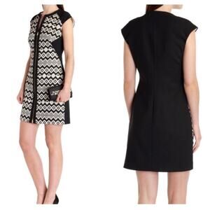 Ted Baker London Dress Career Mini Classic Cap Sleeve Aztec Geometric Size 2